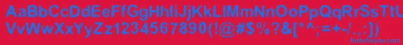 フォントAcidic – 赤い背景に青い文字