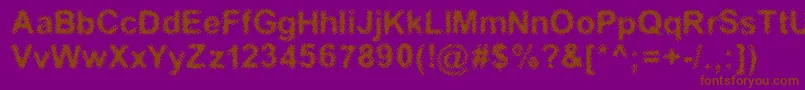 Acidic-Schriftart – Braune Schriften auf violettem Hintergrund