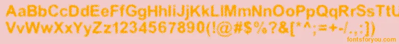 Acidic Font – Orange Fonts on Pink Background