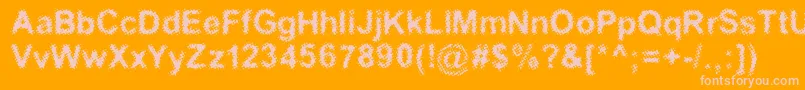 Acidic Font – Pink Fonts on Orange Background