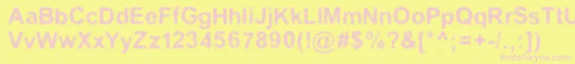 フォントAcidic – ピンクのフォント、黄色の背景