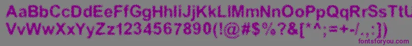 フォントAcidic – 紫色のフォント、灰色の背景
