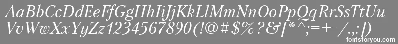 PetersburgcttItalic Font – White Fonts on Gray Background