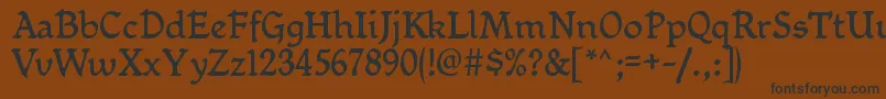 MikadanRegular Font – Black Fonts on Brown Background