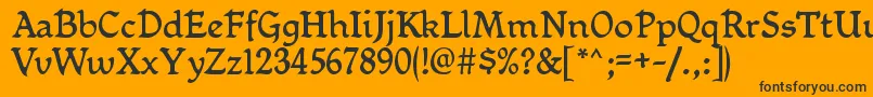 MikadanRegular Font – Black Fonts on Orange Background