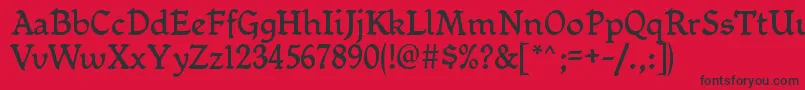 MikadanRegular Font – Black Fonts on Red Background