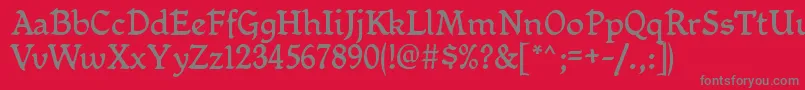 MikadanRegular Font – Gray Fonts on Red Background