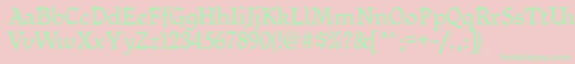 MikadanRegular Font – Green Fonts on Pink Background