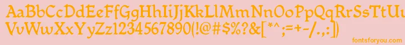 MikadanRegular Font – Orange Fonts on Pink Background