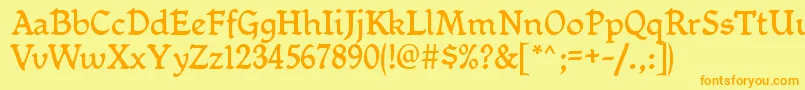 MikadanRegular Font – Orange Fonts on Yellow Background