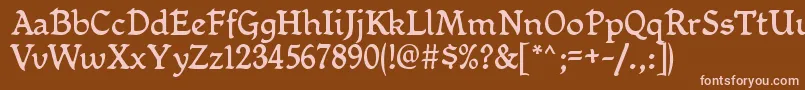 MikadanRegular Font – Pink Fonts on Brown Background