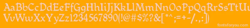 MikadanRegular Font – Pink Fonts on Orange Background
