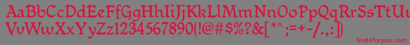 MikadanRegular Font – Red Fonts on Gray Background