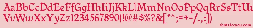 MikadanRegular Font – Red Fonts on Pink Background