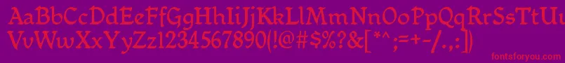 MikadanRegular Font – Red Fonts on Purple Background
