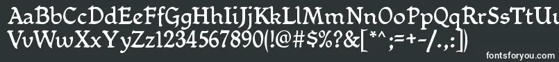 MikadanRegular Font – White Fonts on Black Background