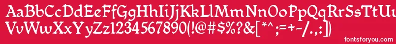 MikadanRegular Font – White Fonts on Red Background