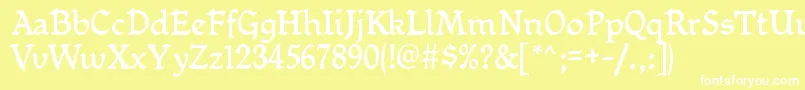 MikadanRegular Font – White Fonts on Yellow Background