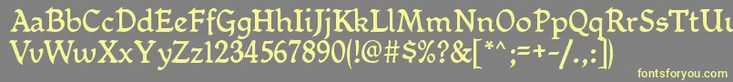 MikadanRegular Font – Yellow Fonts on Gray Background