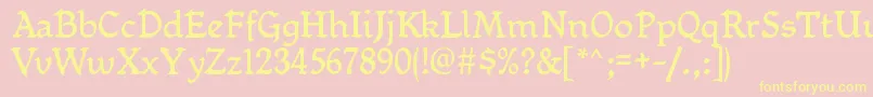 MikadanRegular Font – Yellow Fonts on Pink Background