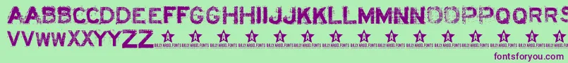 ACIDL    Font – Purple Fonts on Green Background