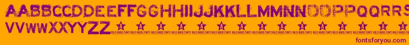 ACIDL    Font – Purple Fonts on Orange Background