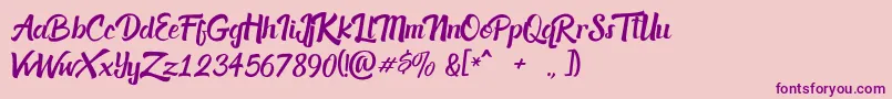 acknesia Font – Purple Fonts on Pink Background