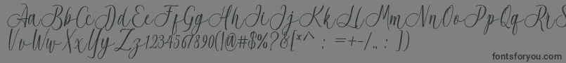 Шрифт Acrobad – чёрные шрифты на сером фоне