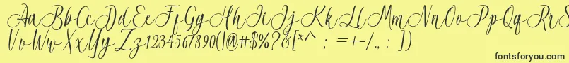 Шрифт Acrobad – чёрные шрифты на жёлтом фоне
