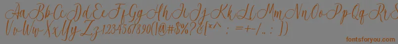 Police Acrobad – polices brunes sur fond gris