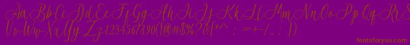 Acrobad Font – Brown Fonts on Purple Background