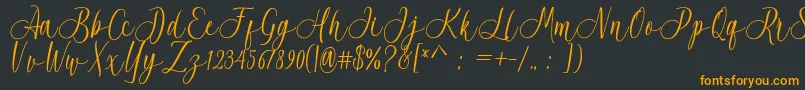 Шрифт Acrobad – оранжевые шрифты на чёрном фоне