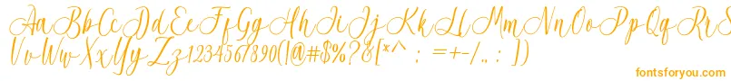 Acrobad-fontti – oranssit fontit valkoisella taustalla