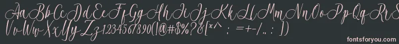 Шрифт Acrobad – розовые шрифты на чёрном фоне