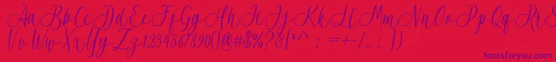 Acrobad Font – Purple Fonts on Red Background