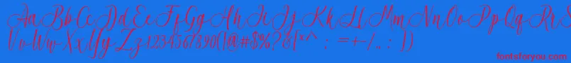 Шрифт Acrobad – красные шрифты на синем фоне