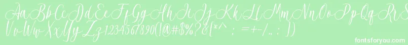 Acrobad Font – White Fonts on Green Background