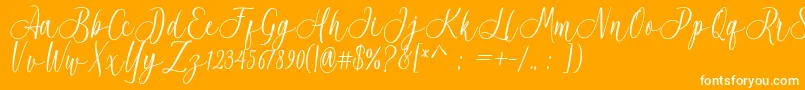 Acrobad-fontti – valkoiset fontit oranssilla taustalla