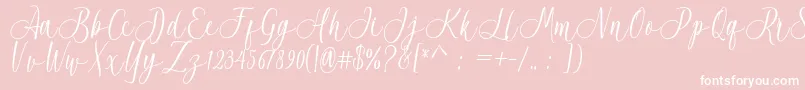 フォントAcrobad – ピンクの背景に白い文字