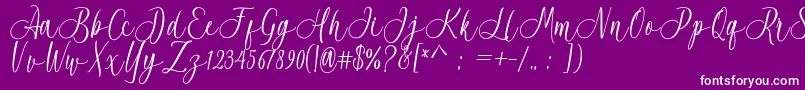 Acrobad Font – White Fonts on Purple Background