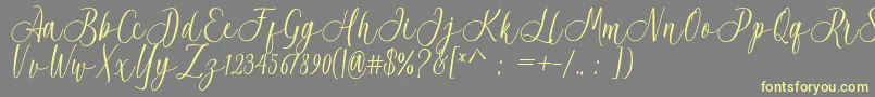 Шрифт Acrobad – жёлтые шрифты на сером фоне