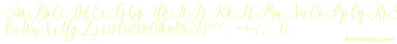 Acrobad-Schriftart – Gelbe Schriften