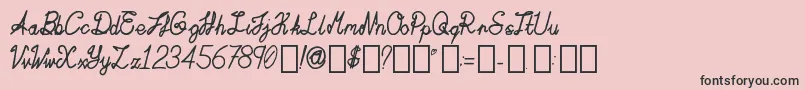 ActaAmour Regular Font – Black Fonts on Pink Background