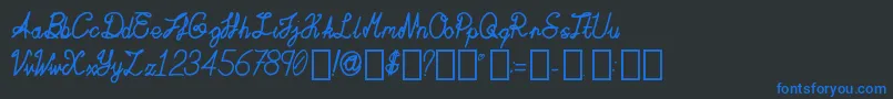 ActaAmour Regular Font – Blue Fonts on Black Background