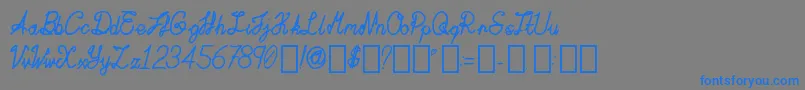 ActaAmour Regular Font – Blue Fonts on Gray Background