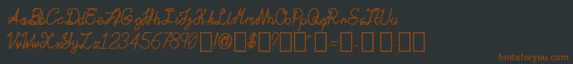 ActaAmour Regular Font – Brown Fonts on Black Background