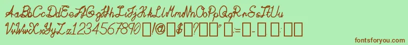 ActaAmour Regular Font – Brown Fonts on Green Background