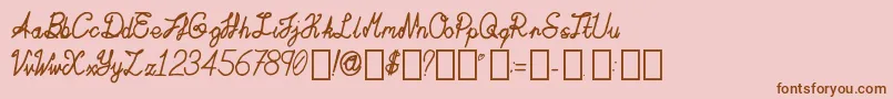 ActaAmour Regular Font – Brown Fonts on Pink Background