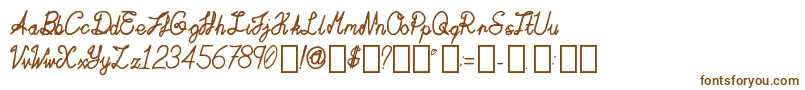 ActaAmour Regular-fontti – ruskeat fontit valkoisella taustalla