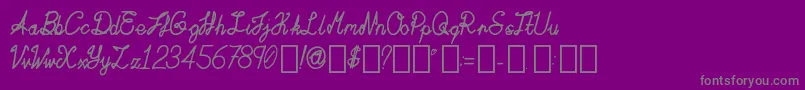 ActaAmour Regular-Schriftart – Graue Schriften auf violettem Hintergrund